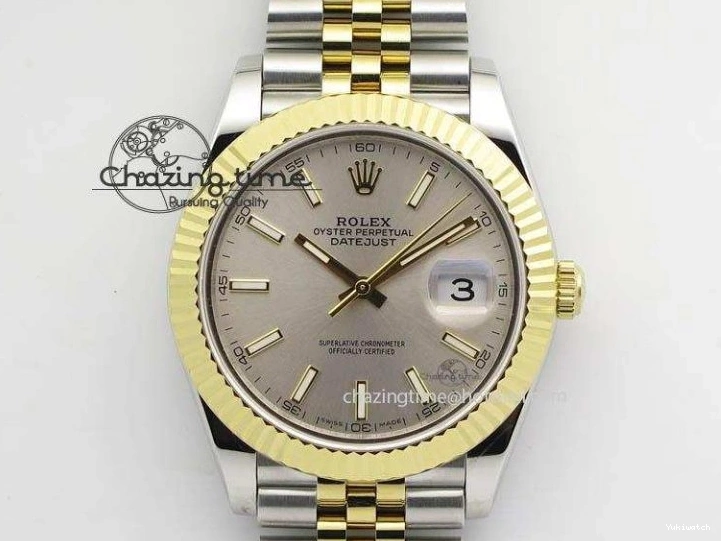 Jubilee YG Best Edition 41mm Bracelet Silver A2813 DateJust Maker BP Dial New Version II SS On 0422